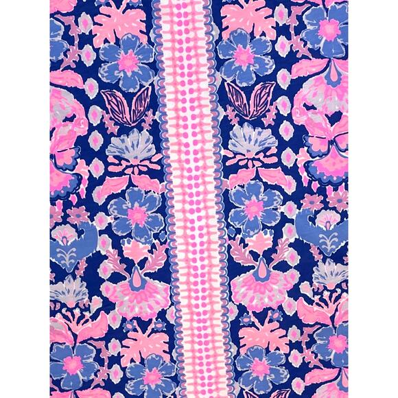 Lilly Pulitzer Marlowe Iris Blue Floral 3/4 Sleeve Dress M - Picture 2 of 5